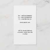 Visitenkarte für Gitarrist (Rückseite)