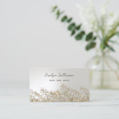 Visitenkarte für Gold-Glitzer und Perlfolie (Stehend Vorderseite)