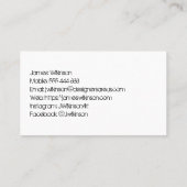 Visitenkarte für Grafikdesigner oder Künstler (Rückseite)