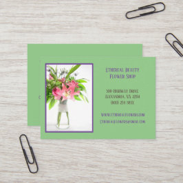 Visitenkarte für grüne Blumenarrangements