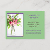 Visitenkarte für grüne Blumenarrangements (Vorderseite)