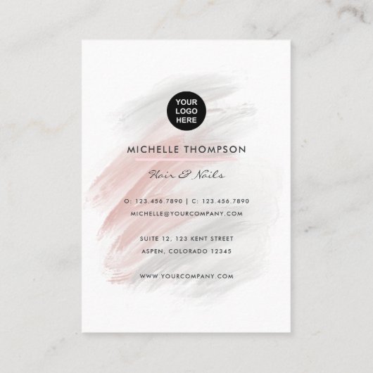 Visitenkarte für Haare und Nägel (Rückseite)