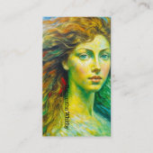 Visitenkarte für Haarstühle. Atemberaubendes Bild. (Vorderseite)