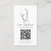 Visitenkarte für Haarstühle und Makeup-Künstler (Vorderseite)
