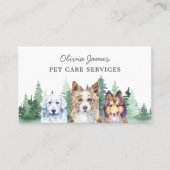 Visitenkarte für Haustiere zu Fuß (Vorderseite)