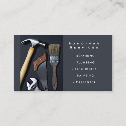 Visitenkarte für Heimwerker-Heimservices (Vorderseite)