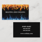 Visitenkarte für Heizung und Kühlung (Vorne/Hinten)