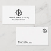 Visitenkarte für Heizung und Kühlung (Vorne/Hinten)