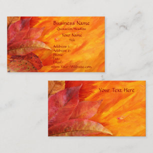 Visitenkarte für Herbst
