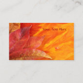 Visitenkarte für Herbst (Rückseite)