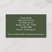 Visitenkarte für Herbst-Szenarien (Rückseite)