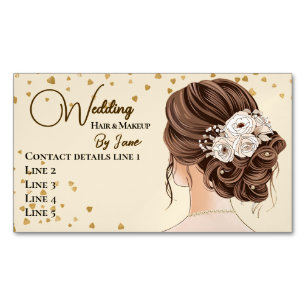 Visitenkarte für Hochzeitshaare & Makeup Magnetische Visitenkarte