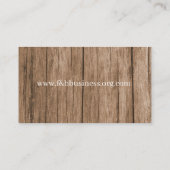 Visitenkarte für Holzeffekte (Rückseite)