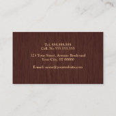 Visitenkarte für Holztextur (Rückseite)