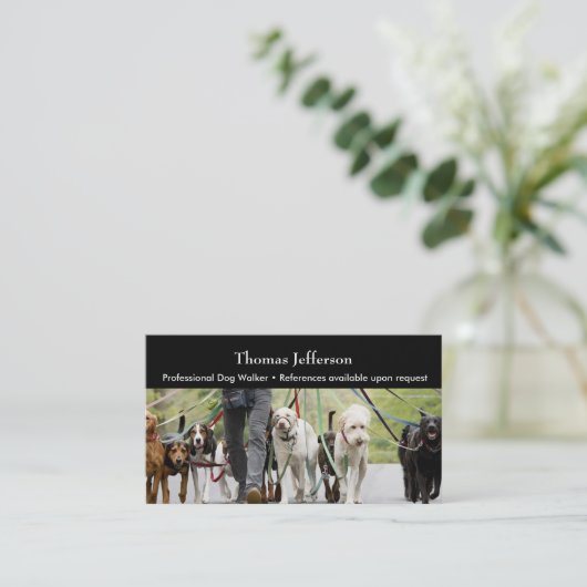 Visitenkarte für Hunde Treuekarte (Stehend Vorderseite)