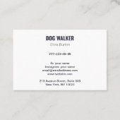 Visitenkarte für Hundeschlittengänger. (Rückseite)