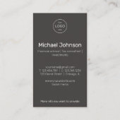 Visitenkarte für Ihr Foto (Rückseite)