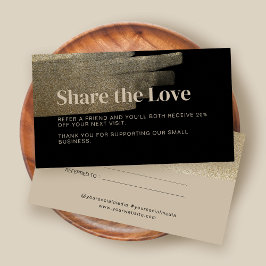 Visitenkarte für Imitate mit Gold-Pinsel Empfehlungskarte