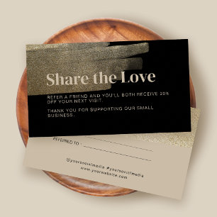 Visitenkarte für Imitate mit Gold-Pinsel Empfehlungskarte