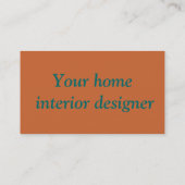 Visitenkarte für Innenarchitekten (Rückseite)