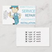 Visitenkarte für Installationen (Vorne/Hinten)