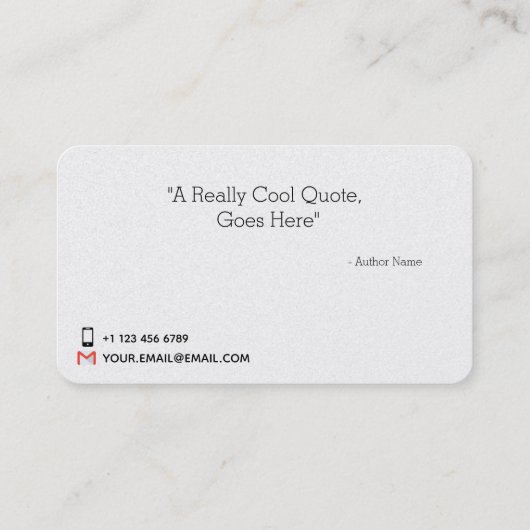 Visitenkarte für IT CSV-Qualitätssicherung (Rückseite)