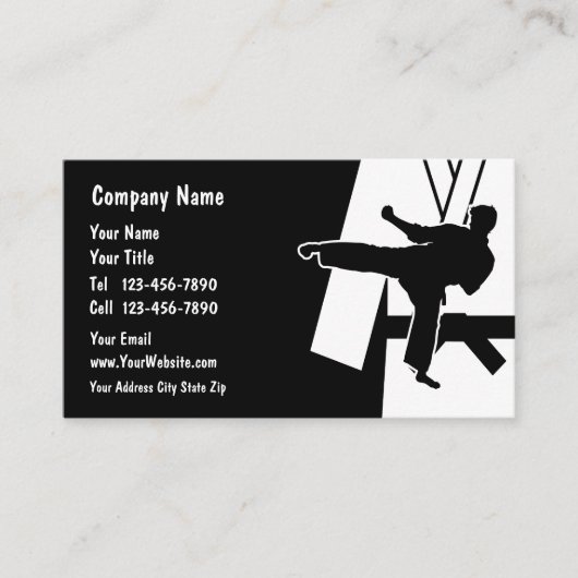 Visitenkarte für Kampfkunst (Vorderseite)