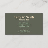 Visitenkarte für Kampfkunst (Rückseite)