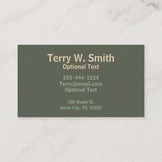 Visitenkarte für Kampfkunst (Rückseite)