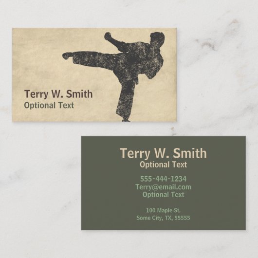 Visitenkarte für Kampfkunst (Vorne/Hinten)
