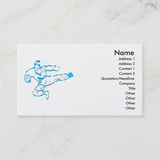 Visitenkarte für Kampfkunst (Vorderseite)