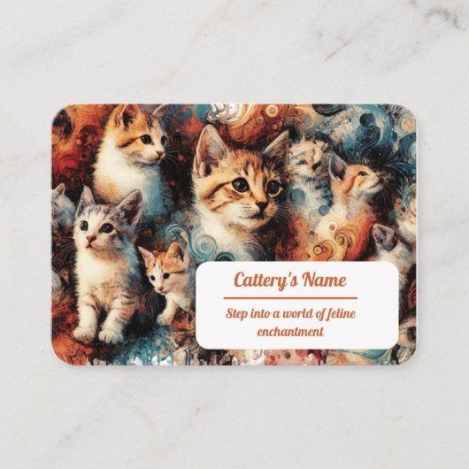Visitenkarte für Katteriegemälde Telefonnummerkarte (Vorderseite)
