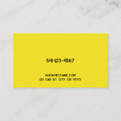 Visitenkarte für Kfz-Mechanikdienste (Rückseite)