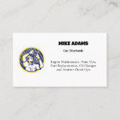 Visitenkarte für Kfz-Mechanikdienste (Vorderseite)