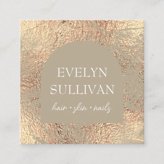 Visitenkarte für Khaki und Gold (Vorderseite)