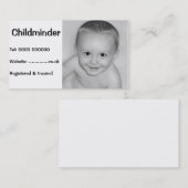 Visitenkarte für Kinderbetreuung (Vorne/Hinten)