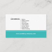 Visitenkarte für Klempner u. Heimwerker (Rückseite)