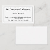 Visitenkarte für konservative Zahnärzte (Vorne/Hinten)