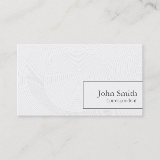 Visitenkarte für korrespondierende Künstler (Vorderseite)