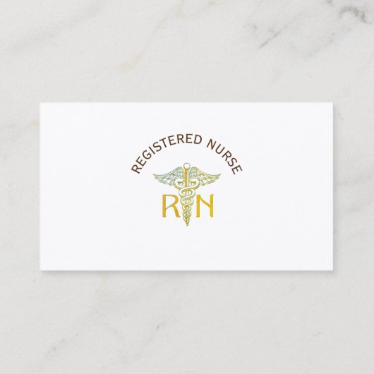 Visitenkarte für Krankenpfleger (Rückseite)