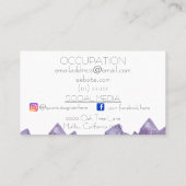 Visitenkarte für Kristall (Rückseite)