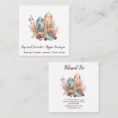 Visitenkarte für Kristalle und Blume (Vorne/Hinten)