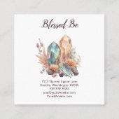 Visitenkarte für Kristalle und Blume (Rückseite)