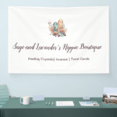 Visitenkarte für Kristalle und Blume Banner (Messe)