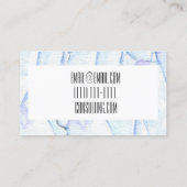 Visitenkarte für kristalline Aquarellfarben (Rückseite)