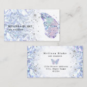 Visitenkarte für Kristallschmetterlinglogo (Vorne/Hinten)