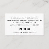 Visitenkarte für Kuchen/Backwaren (Rückseite)