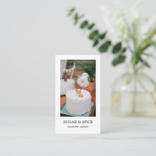 Visitenkarte für Kuchen/Backwaren (Stehend Vorderseite)