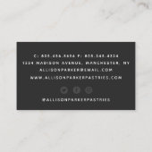 Visitenkarte für Kuchen/Backwaren (Rückseite)