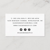 Visitenkarte für Kuchen/Backwaren (Rückseite)